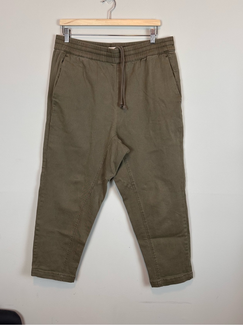 Elwood Men’s Olive Green Cotton Stretch Drawstring Jogger Pants Size L